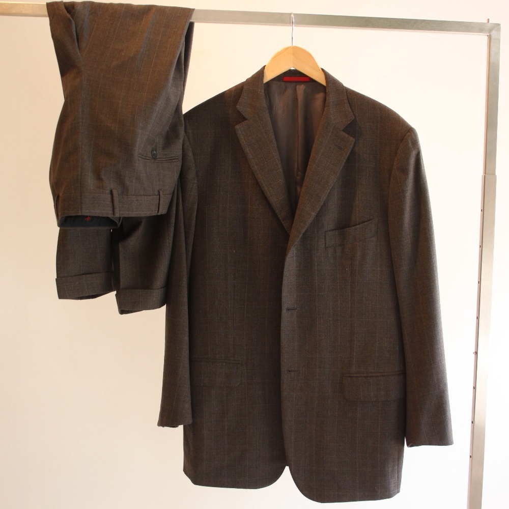 Isaia napoli two piece checkered suit